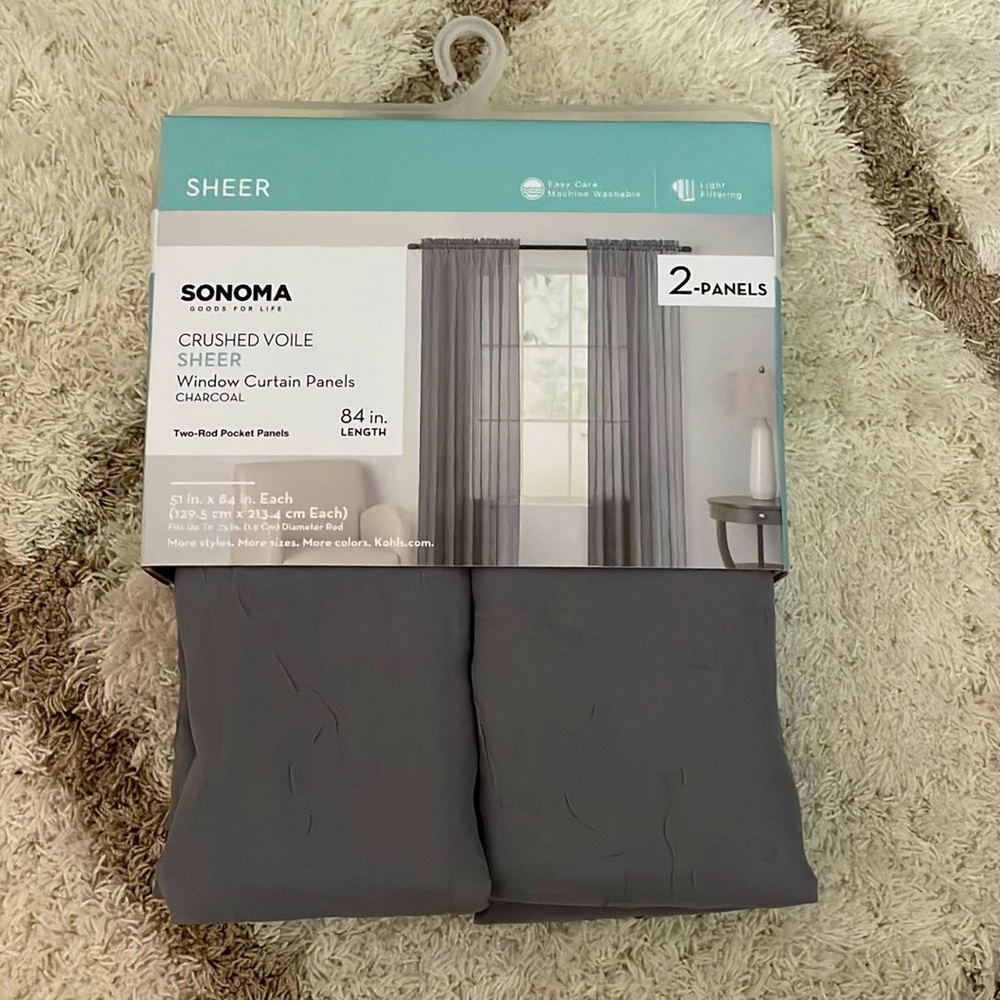 NEW Sonoma Sheer Panel Curtains